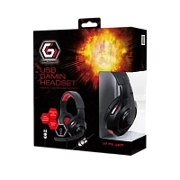 Căști gaming Gembird GHS-U-5.1-01, USB, Negru/Roșu