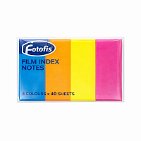 Semne de carte adezive colorate, notite adezive, 20 х 50 mm, 80 file (4 х 40 bucati), multicolor