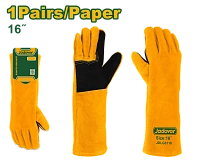 Mănuși profesionale lungi pentru sudor din piele 16" Jadever JDLG3116