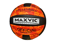 Minge volei MAXVIC orange camo, design portocaliu camuflaj, sport, sala, plaja, fitness