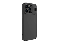Husă Nillkin iPhone 14 Pro, CamShield Silky Silicone, Negru