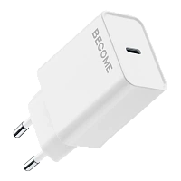 Încărcător Cellularline Become Eco Charger USB-C, 20W, pentru Apple, Alb