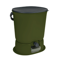 Coș pentru compostare Bokashi Organko Essential Olive + bază, 15.3L