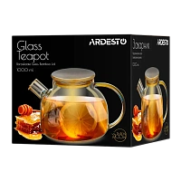 Ceainic cu infuzor Ardesto AR3010GBG, 1L, Transparent | Auriu