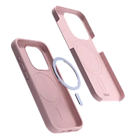 Husă Etteri Silicone Mag case pentru iPhone 16 Pro Max, Light Pink