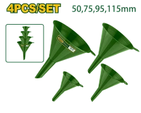 Set 4 pâlnii din plastic asortate (Ø 50, 75, 95, 115 mm) Jadever JDUFS2304