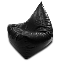 Fotoliu puf Bean Bag piramidă mărimea XL din ecopiele MAX culoarea neagră