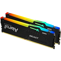 Memorie RAM Kingston FURY Beast RGB, DDR5 SDRAM, 6000 MHz, 16GB, KF560C30BBEAK2-16