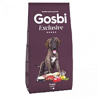 GOSBI EXCLUSIVE PUPPY MAXI 12KG, hrană uscată cu conținut scăzut de cereale  pentru căței de talie mare