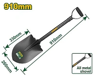 Lopată din oțel tip Hârleț 910mm JDSE3364 Jadever
