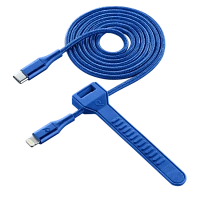 Cablu încărcare și sincronizare Cellularline Satellite MFI, USB Type-C/Lightning, 1m, Albastru
