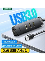 Hub USB Desktop UGREEN, Cablu 2 Metri, 4 Porturi Extensie Mouse/Tastatură/Imprimantă