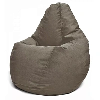 Fotoliu BeanBag din velur Maserrati, marimea "L" culoare fumuriu