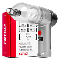 03693 Aspirator auto fara fir  70W 11kPa USB-C VC-06