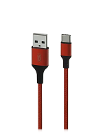 Cablu încărcare și sincronizare XO NB143, USB Type-A/USB Type-C, 2m, Roșu