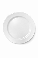 Farfurie plata plastic alba Ø26 cm, reutilizabila, PP, catering / HoReCa – NovaGreen