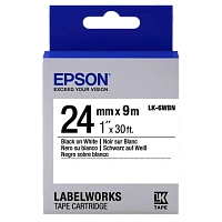Cartuş de bandă Epson LK-6WBN, 24 mm x 9 m