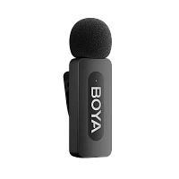 Microfon portabil pentru înregistrare vocală Boya BY-V30, Fără fir, Negru