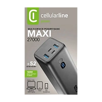 Acumulator extern Cellularline PD 100W, 27000mAh, Negru
