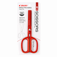 Foarfeca 18 cm profesionala, lama inox cu Teflon coating, maner ergonomic, foarfeca birou, scoala, uz universal, culoare rosu