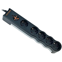 Prelungitor electric Tuncmatik TSK6136, 5 Prize, 1,5m, Negru