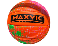 Minge volei MAXVIC Sports neon splash, soft touch, indoor outdoor, marime oficiala, minge volei antrenament competitie, aderenta ridicata, design colorat, sport sala plaja fitness