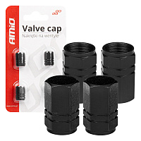 02237 Capace de supape din aluminiu negru 4 buc