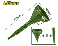 Pâlnie flexibilă 2-în-1 Ø145mm Jadever JDUF1302