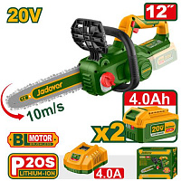 Ferăstrău cu lanț (drujbă) cu acumulator 20V 12" (30cm) + 2 ac.; Jadever