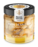 Miere de salcâm cu nucă caju 250g Regina Naturii