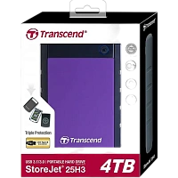 HDD portabil extern Transcend StoreJet 25H3P,  4 TB, Purple (TS4TSJ25H3P)