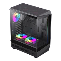 Carcasă PC Gamemax Vista COC AB, Midi-Tower, Fără PSU, Negru
