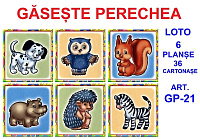 GP-21 Joc Loto Animăluţe - găseşte perechea