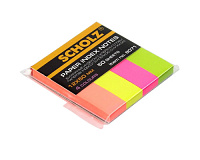 Set etichete indexare adezive neon 12 × 50 mm, 4 culori x 50 file, pentru documente si carti