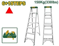 Scară cu o singură parte din aluminiu 6+1 trepte 150 kg Jadever JDLD2H06