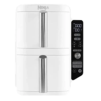 Friteuză cu aer cald Ninja Double Stack XL SL400EUWH, Alb