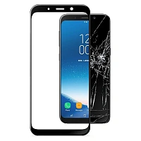 Sticlă de protecție Cellularline Tempered Glass - Samsung Galaxy A8 (2018), Negru