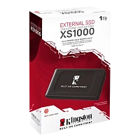 SSD portabil extern Kingston XS1000 BoC, 1 TB, Negru (SXS1000/1000GA)