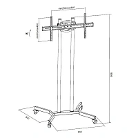 Suport TV Mobil Reflecta TV Stand 55P, Negru