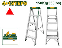 Scară cu o singură parte din aluminiu 4+1 trepte 150 kg Jadever JDLD2H04