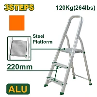 Scară de uz casnic cu 3 trepte și platformă din aluminiu 120 kg Jadever JDLD3H03