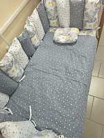 Borduri de protecție pentru pătuc Grey Stars