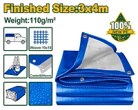 Prelată impermeabilă din PE (Ușoară) 3x4m 110g/m² JDTQ1834 Jadever