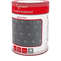 Keyboard Gembird KB-109F-B, Silicone, EN keys, Liquid-proof, Black, USB