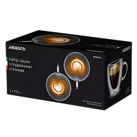 Set cupe Ardesto AR2625GHL, 250 ml, 2 bucs, Transparent
