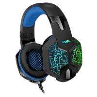 Căști gaming SVEN AP-U980MV, Cu fir, Negru/Albastru
