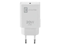 Încărcător Cellularline USB-C Charger 20W, 20W, Alb
