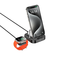 HOCO CQ16A Astute 3-in-1 desktop charger+watch charger set black