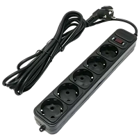 Prelungitor electric Ultra Power UP3-B-10PPB, 5 Prize, 3m, Negru