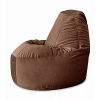 Fotoliu Bean Bag Lux din velur, culoare cafenie